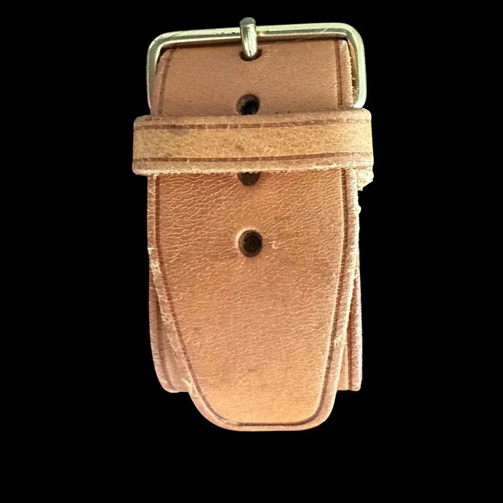 Authentic Louis Vuitton Vachetta Luggage Tag and Poignet